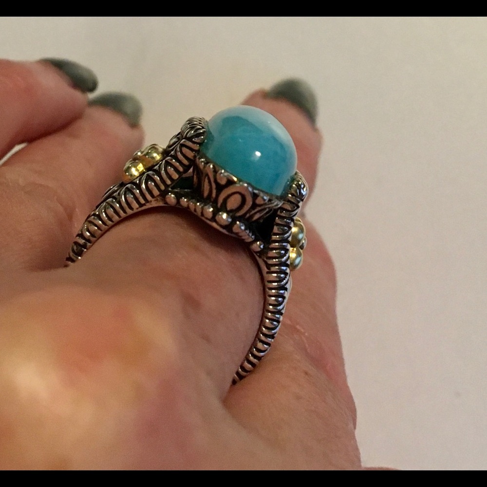 Barbara Bixby Amazonite Sterling Silver 18k gold - Picture 5 of 9